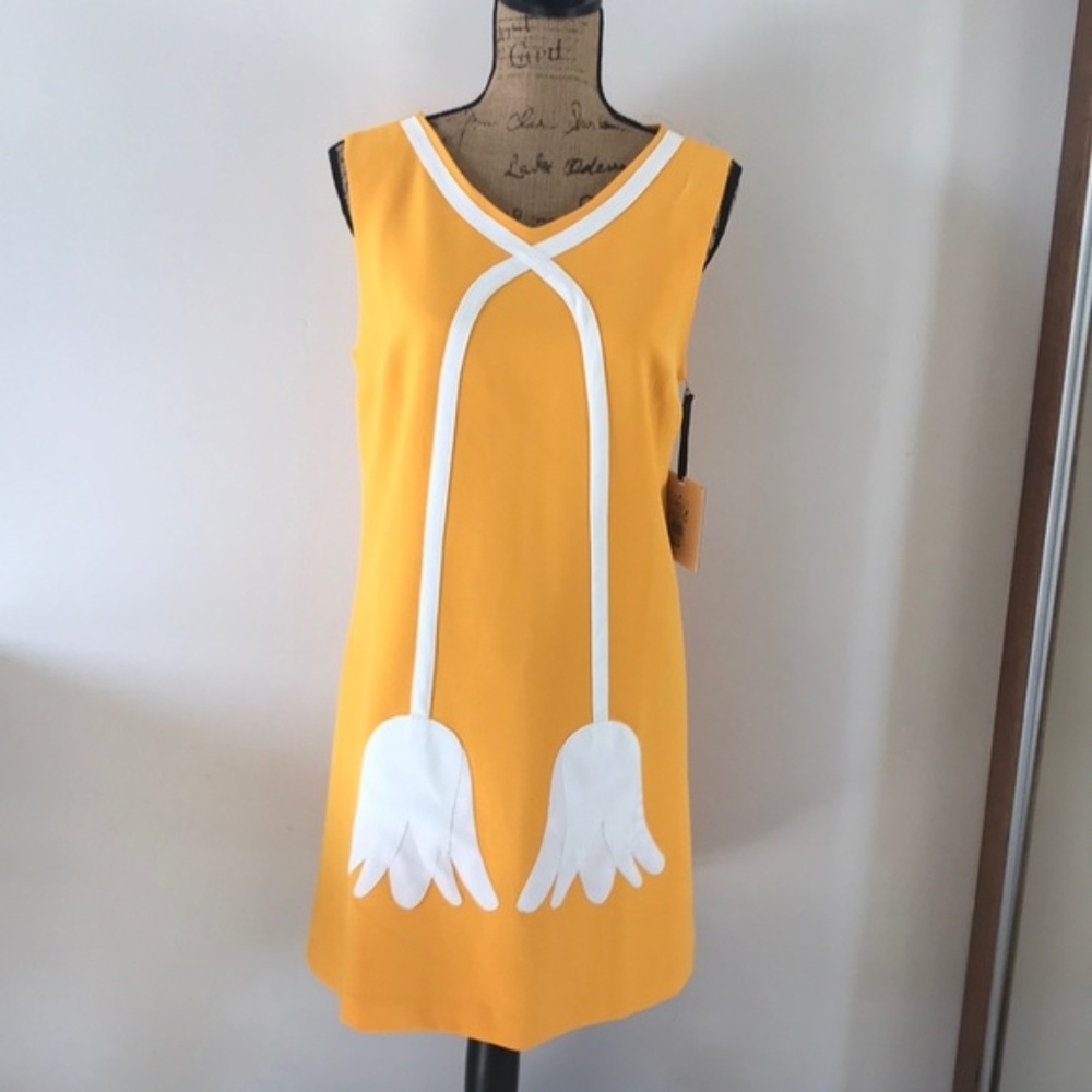 Victoria Beckham yellow tulip dress. XL